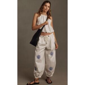 New Pilcro Embroidered Parachute Pants - Small